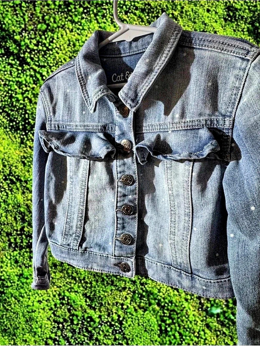 Cat & Jack Girls Denim Jacket Size XS (4/5)